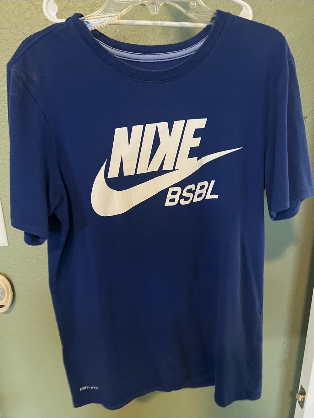 Nike Royal Blue Short Sleeve Tee with White Swoosh Logo